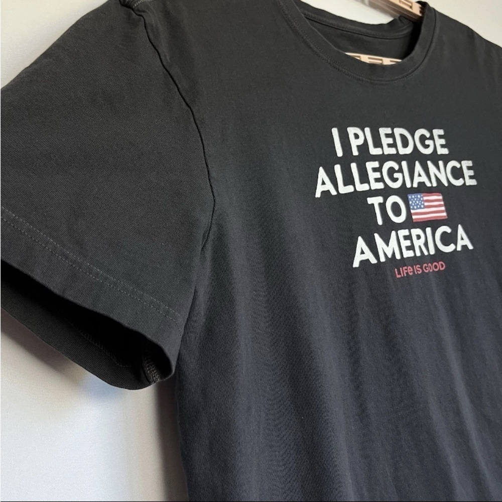 Life Is Good Men XL Crusher Tee Shirt Patriotic USA American Flag Logo Cotton EC - Picture 8 of 8
